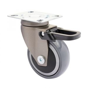 Furniture Soft Grey Castor 75mm Swivel Braked 3C-Series