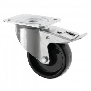 160mm High Temperature Castors with Brake & Phenolic Wheel