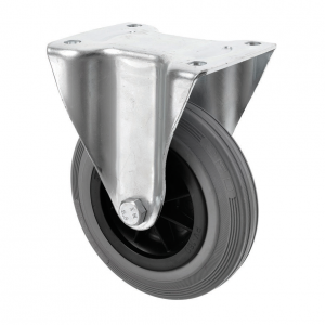 160mm Grey Rubber Wheel Fixed Castor