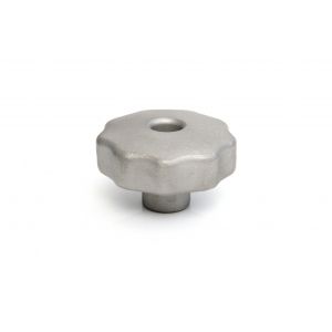 Stainless Steel Through Thread Handwheel Metal M12 x 60mm Diameter