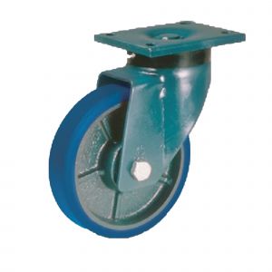 LAG Soft Polyurethane Tyre 250mm Cast Iron Swivel Castor