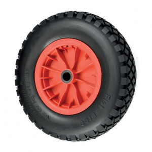 400mm Puncture Proof Wheels Red Plastic Centre