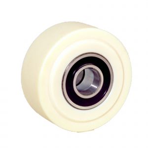 LAG 400mm White Cast Nylon Wheel with Precision Ball Bearings