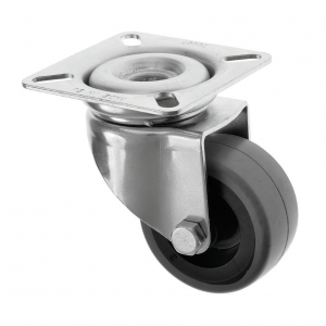 50mm Light Duty Swivel Castors Grey Rubber Wheel 