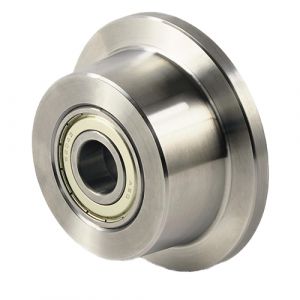 200mm Hardened Steel Single Flanged Wheels with ball bearings