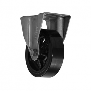 125mm Fixed Soft Tread Vintage Furniture Castor Cast Iron Wheel
