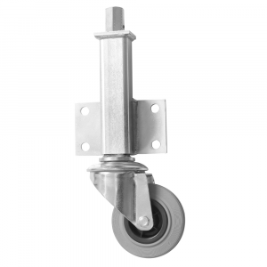 JA 80mm Medium Duty Jacking Castor Rubber Wheel 70kg Load