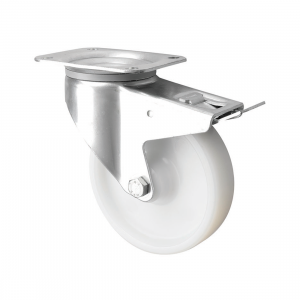 80mm Swivel Braked Castors Nylon Wheel