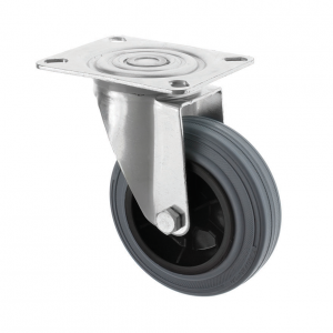 100mm Swivel Castor Grey Rubber Wheel