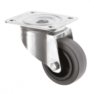 80mm Swivel Castors Grey Rubber Wheel