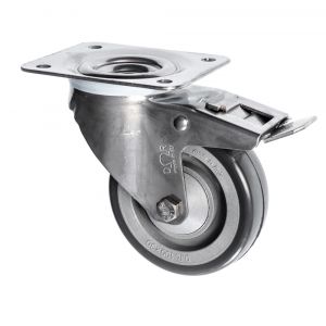 Electro Conductive Castors 80mm Polyurethane Wheel and Brake