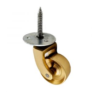 Brass Castor Wheels 38mm with Screw Fitting 1