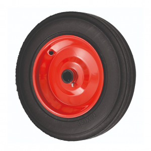 280mm Heavy Duty Solid Rubber Wheel on a Metal Centre with bearings 