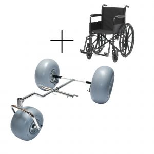 WheelEEZ Beach Wheelchair Conversion Kit with chair