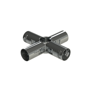 Nickel Plated Metal Crossover Bracket to Connect ABS Coated Pipes ES-5-NI