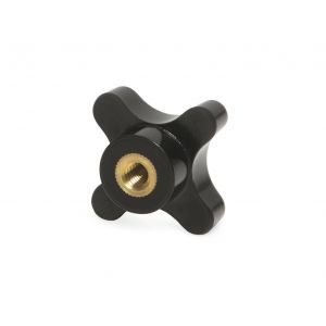 Four Star Through Thread Handwheel M10 x 60mm Diameter