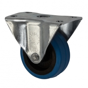 Flexello 50mm Fixed Blue Rubber Castor Wheel 988RN