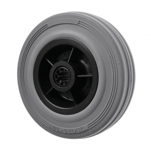80mm Non Marking Grey Rubber Wheel with Roller Bearings