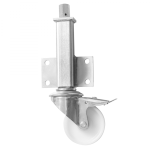 JA 100mm Medium Duty Jacking Castor with Brake Nylon Wheel 150kg Load