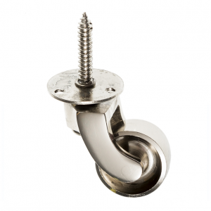 Nickel Castor Wheels 38mm with Screw Fitting