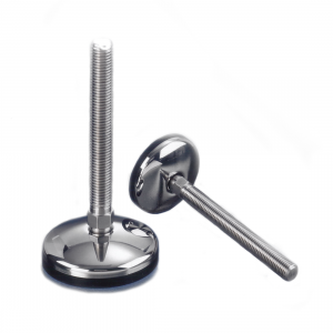 Stainless Steel Adjustable Foot with Rubber Core 75mm Dia. M20 x 200mm 