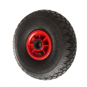 Pneumatic Wheels Diamond Tread 260mm Diam with Roller Bearings