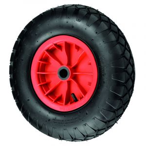 Pneumatic Tyred Wheel 400mm Diameter with Roller Bearings Diamond Tread