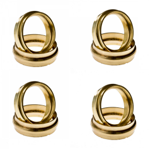25mm Circle Brass Embellisher Set of 4