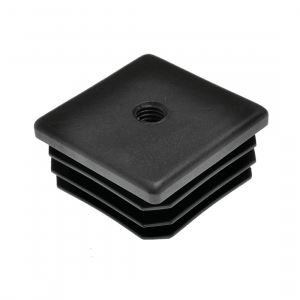 Square Plastic Threaded Insert Black M8 20mm x 20mm