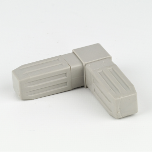 Square Tube System Connectors 2 Way 25 x 25mm Grey