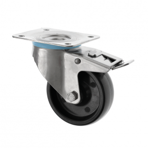 200mm High Temperature Castor with Brake Termotex Wheel