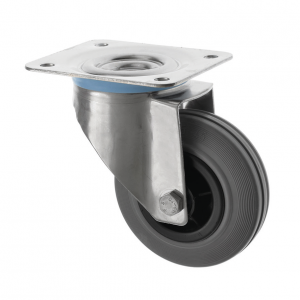Swivel Stainless Steel Castor Rubber Wheel 