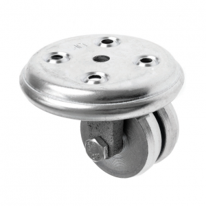 50mm Low Level Castors with Twin Steel Wheel