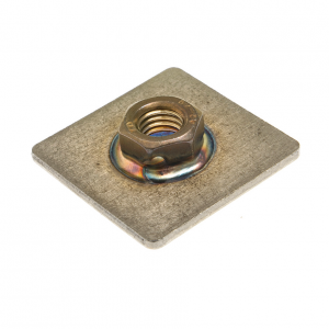 Square Stainless Steel Threaded Weld Plates M10 25 x 25mm