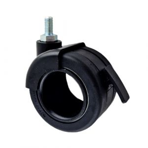 Twin Black Braked Contemporary Castor M10x15
