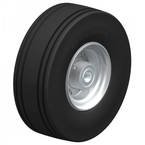250mm Heavy Duty Super-Elastic Solid Rubber Wheel 20mm Bore 450kg
