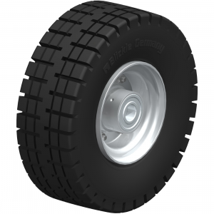 250mm Heavy Duty Super-Elastic Solid Rubber Wheel 20mm Bore 450kg