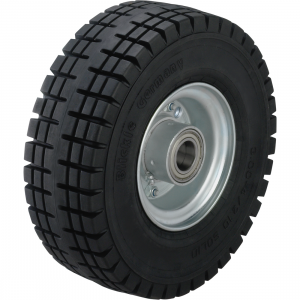 250mm Heavy Duty Super-Elastic Solid Rubber Wheel 25mm Bore 450kg