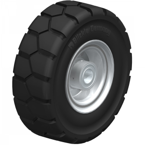 250mm Heavy Duty Super-Elastic Solid Rubber Wheel 25mm Bore 600kg
