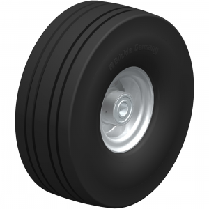 306mm Heavy Duty Super-Elastic Solid Rubber Wheel 20mm Bore 450kg