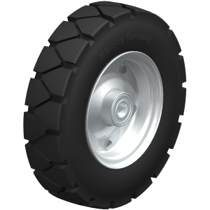405mm Heavy Duty Super-Elastic Solid Rubber Wheel 30mm Bore 950kg