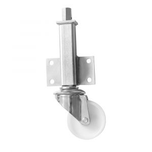 JA 160mm Medium Duty Jacking Castor White Nylon Wheel 200kg Load