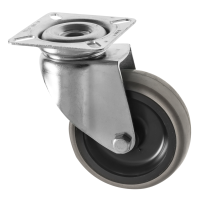 100mm Light Duty Swivel Castors Grey Rubber Wheel