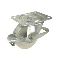 Flexello White Nylon Braked Castor - 61 SERIES