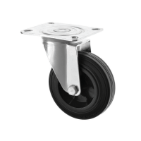 Budget Black Rubber Castors Swivel 2260 Series