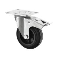 Budget Lockable Black Rubber Castors 2260 Series