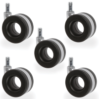 Moebius Chrome Office Chair Castors Set of 5