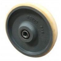 Cast Iron Wheels with Yellow Polyurethane Roller Bearing