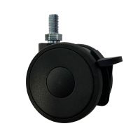 Black Twin Wheel Braked Castors LS Series