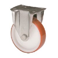LAG P60 Fixed Castors with Orange Polyurethane Tyres